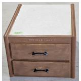 Small Wooden Two Drawer Cabinet