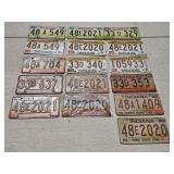 (16) 1980s License Plates