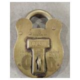 NC & STL Admiralty #15 Brass Padlock w/ Key
