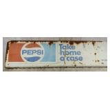 Metal Pepsi Case Rack Topper Sign