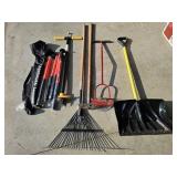 Various Garden Tools, Rake, Laser Pole & More