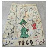 Vintage 1969 Elwood IN Senior Cord Skirt
