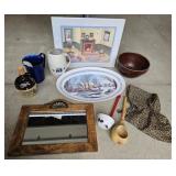 Mirror, Platter, Primitive Items & More
