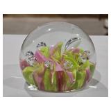 Glass Paperweight & Light Up Stand