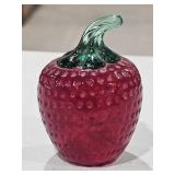 Joe St Clair Glass Apple Paperweight