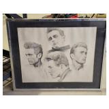 Framed James Dean Artwork