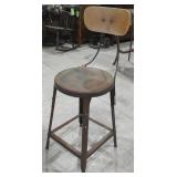 Vintage Metal Shop Stool