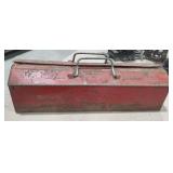 Vintage Metal Tool Box w/ Tray Insert