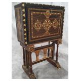 Miniature Antique Miniature Marquetry Desk