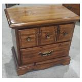 Two Drawer Wooden Night Stand
