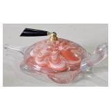 Joe St Clair Glass Turtle Pen Holder Paperweight