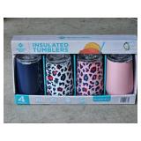 (4) New 16 oz Members Mark Insulated Tumblers