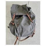 Swedish Military Framed Canvas Leather Backpack