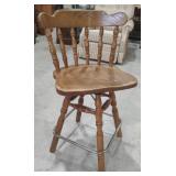Wooden Swivel Bar Stool