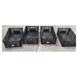 (4) Plastic Crates