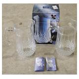 2 Longchamp Cristal d'Arques Pitchers