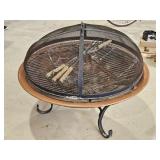 Outdoor Fire Pit with Grill Accessories