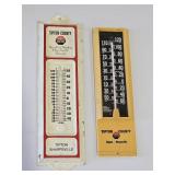 (2) Vintage Tipton County Co-Op Thermometers