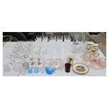 Wine Glasses, Depression Type Glass & Other Glass