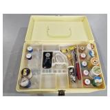 Vintage Sewing Box with Misc Supplies