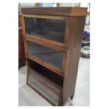 Stackable Glass Door Wooden Bookcase