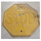 Vintage Embossed Stop Sign