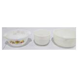 (3) Fire King Glass Bowls