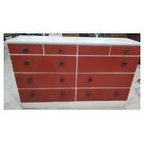 Wooden 10 Drawer Dresser