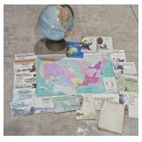Replogle Globe with Misc Maps & More