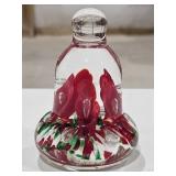 2001 Joe Rice Glass Bell Paperweight