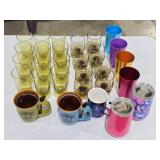 Various Drinking Glassware, Coffee Cups & More