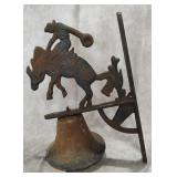 Vintage Cast Iron Cowboy Bell