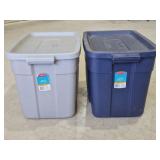 (2) Rubbermaid Totes with Lids