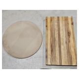 Pampered Chef Stone & Wooden Cutting Board