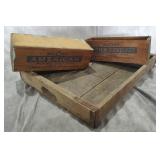 Wooden Tray and Cheese Boxes