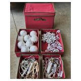 White Christmas Decor/Candles & Collapsible Tote