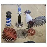Yard/Garden Decor - Rooster/Lighthouse & More