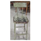 Vintage Metal Industrial Shop Stool