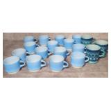 Blue Fire King Glassware / Cups