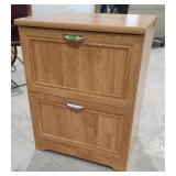 Wooden Two Drawer Filing Cabinet