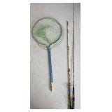 Daiwa/Shakespeare Fishing Poles & (1) Fishing Net