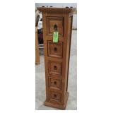 Wooden 5 Drawer Storage Tower