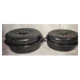 (2) Graniteware? Oval Roasting Pans