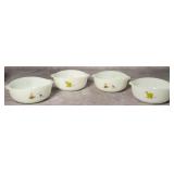 (4) Anchor Hocking Fire King Dinosaur Bowls