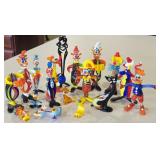 Various Glass Figures - Clowns, Cat & More