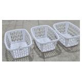 (3) Main Stay Laundry Baskets