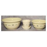 Longaberger Mixing Bowls & Planter