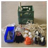 Crate with Misc Hardware, Castors & Plumbing