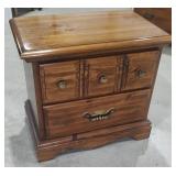 Two Drawer Wooden Night Stand