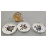 Royal Worcester Bone China Coasters w/ paperweight